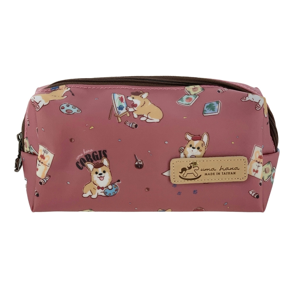 Waterproof Corgi Rectangle Makeup Cosmetic Bag - Picture 1 of 7